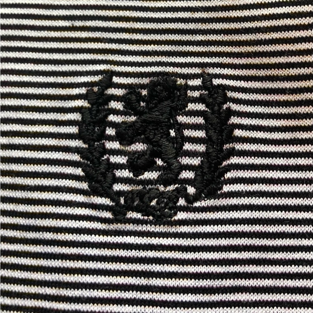 Point Zero Couture Striped Short-sleeve Polo w/Enhancements - NWOT Size L - Picture 9 of 10